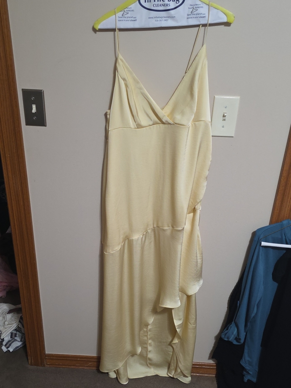 wild fable Pale Yellow High-Low Slip Dress